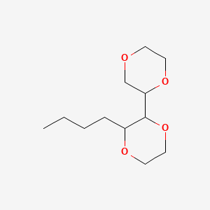 molecular formula C12H22O4 B12792798 2,2'-Bi-1,4-dioxane, 3-butyl- CAS No. 6963-13-9