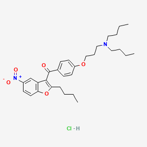 molecular formula C30H41ClN2O5 B1279284 (2-丁基-5-硝基苯并呋喃-3-基)(4-(3-(二丁氨基)丙氧基)苯基)甲酮盐酸盐 CAS No. 437651-47-3