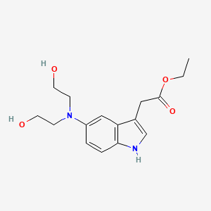 molecular formula C16H22N2O4 B12792869 Ethyl (5-(bis(2-hydroxyethyl)amino)-1H-indol-3-yl)acetate CAS No. 6959-78-0