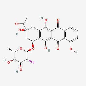 5,12-Naphthacenedione, 8-acetyl-10-((2,6-dideoxy-2-iodo-alpha-L-talopyranosyl)oxy)-7,8,9,10-tetrahydro-6,8,11-trihydroxy-1-methoxy-, (8S-cis)-