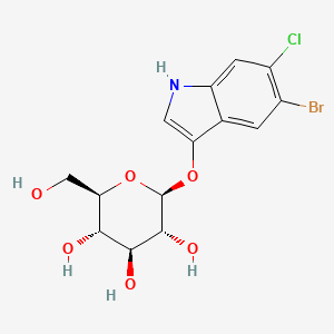 molecular formula C14H15BrClNO6 B1279289 5-溴-6-氯-3-吲哚基-β-D-葡萄糖苷 CAS No. 93863-89-9