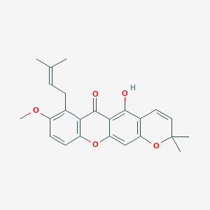 molecular formula C24H24O5 B12792925 Calabaxanthone CAS No. 39011-96-6