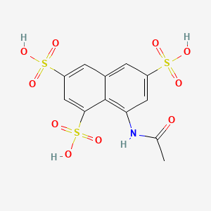 molecular formula C12H11NO10S3 B12792928 1,3,6-Naphthalenetrisulfonic acid, 8-(acetylamino)- CAS No. 88963-71-7