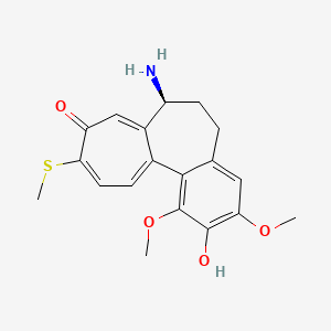 molecular formula C19H21NO4S B12792952 Benzo(a)heptalen-9(5H)-one, 7-amino-6,7-dihydro-2-hydroxy-1,3-dimethoxy-10-(methylthio)-, (S)- CAS No. 134568-31-3