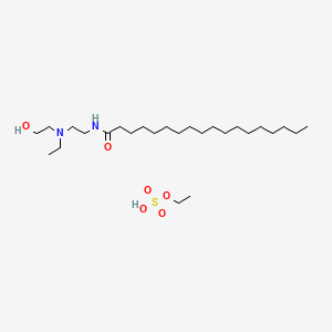 molecular formula C26H56N2O6S B12792959 Ethyl(2-hydroxyethyl)(2-(stearoylamino)ethyl)ammonium ethyl sulphate CAS No. 68957-51-7