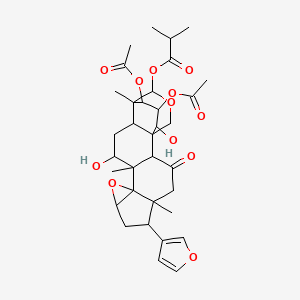 molecular formula C34H44O12 B12792964 Meliatoxin A2 CAS No. 87617-82-1