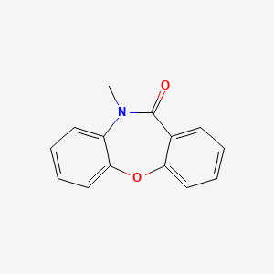 molecular formula C14H11NO2 B12792976 10-Methyl-dibenz(b,f)(1,4)oxazepin-11-(10H)-one CAS No. 17296-47-8