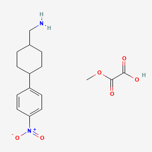 molecular formula C16H22N2O6 B12792988 (E)-alpha-Methyl-4-(4-nitrophenyl)cyclohexanemethylamine oxalate CAS No. 113524-35-9