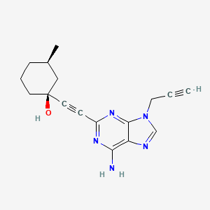 (1S,3R)-1-[2-(6-amino-9-prop-2-ynylpurin-2-yl)ethynyl]-3-methylcyclohexan-1-ol