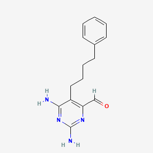 4-Pyrimidinecarboxaldehyde, 2,6-diamino-5-(4-phenylbutyl)-