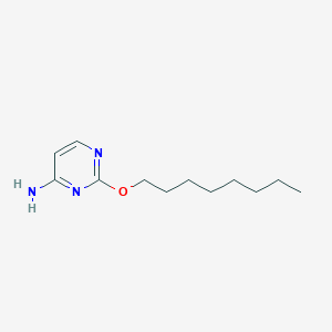 molecular formula C12H21N3O B12793069 2-(Octyloxy)pyrimidin-4-amine CAS No. 60722-68-1