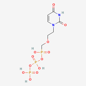 molecular formula C7H13N2O12P3 B12793081 N-(2-Diphosphorylphosphonylmethoxyethyl)uracil CAS No. 130029-14-0