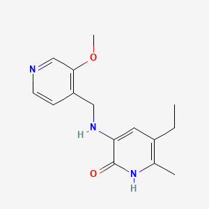 2(1H)-Pyridinone, 5-ethyl-3-(((3-methoxy-4-pyridinyl)methyl)amino)-6-methyl-