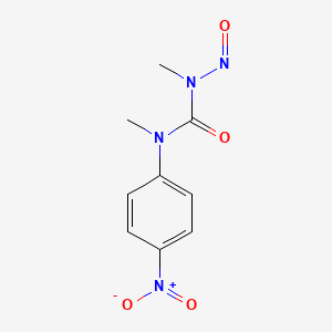 molecular formula C9H10N4O4 B12793106 N-Methyl-N'-(p-nitrophenyl)-N'-methyl-N-nitrosourea CAS No. 72586-69-7