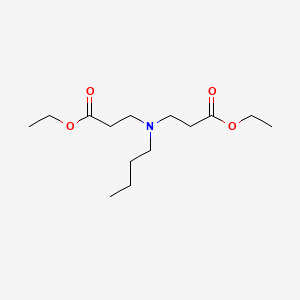 molecular formula C14H27NO4 B12793110 Ethyl 3-[butyl-(3-ethoxy-3-oxopropyl)amino]propanoate CAS No. 3619-66-7