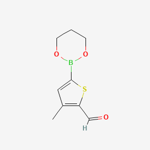 molecular formula C9H11BO3S B1279312 5-(1,3,2-二氧杂硼环-2-基)-3-甲基噻吩-2-甲醛 CAS No. 374537-98-1