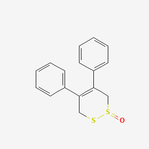 molecular formula C16H14OS2 B12793127 4,5-Diphenyl-3,6-dihydro-1,2-dithiine 1-oxide CAS No. 34826-14-7