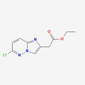 molecular formula C10H10ClN3O2 B1279316 2-(6-氯咪唑并[1,2-b]哒嗪-2-基)乙酸乙酯 CAS No. 64067-98-7