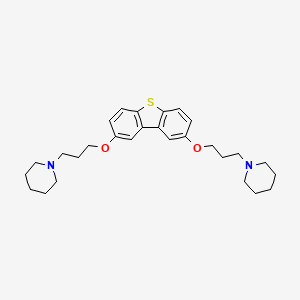 molecular formula C28H38N2O2S B12793189 1-(3-((8-(3-(1-Piperidinyl)propoxy)dibenzo(b,d)thien-2-yl)oxy)propyl)piperidine CAS No. 34449-72-4