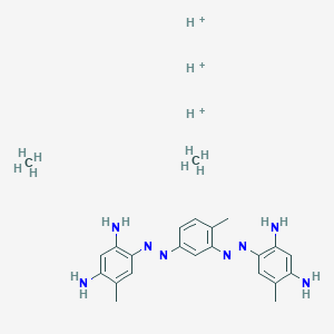 molecular formula C23H35N8+3 B12793200 Bismark Brown R phosphomolybdate CAS No. 68568-65-0