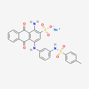 2-Anthracenesulfonic acid, 1-amino-9,10-dihydro-4-((3-(((4-methylphenyl)sulfonyl)amino)phenyl)amino)-9,10-dioxo-, monosodium salt