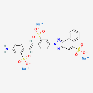 2H-Naphtho(1,2-d)triazole-5-sulfonic acid, 2-(4-(2-(4-amino-2-sulfophenyl)ethenyl)-3-sulfophenyl)-, trisodium salt