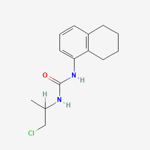 molecular formula C14H19ClN2O B12793263 3-(1-Chloro-2-propyl)-1-(5,6,7,8-tetrahydro-1-naphthyl)urea CAS No. 102433-75-0