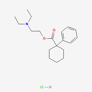 Cyclohexanecarboxylic acid, 1-phenyl-, 2-(diethylamino)ethyl ester, hydrochloride