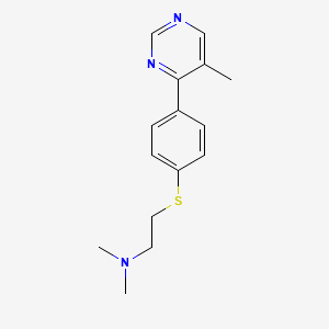 Ethanamine, N,N-dimethyl-2-((4-(5-methyl-4-pyrimidinyl)phenyl)thio)-