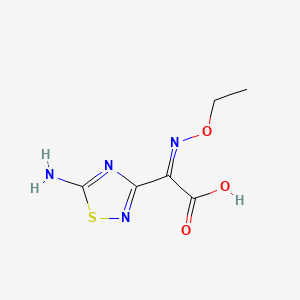 molecular formula C6H8N4O3S B1279332 (Z)-2-(5-Amino-1,2,4-thiadiazol-3-yl)-2-(ethoxyimino)acetic acid CAS No. 75028-24-9