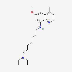 molecular formula C22H35N3O B12793323 Diethyl(7-((6-methoxy-4-methyl(8-quinolyl))amino)heptyl)amine CAS No. 68219-16-9