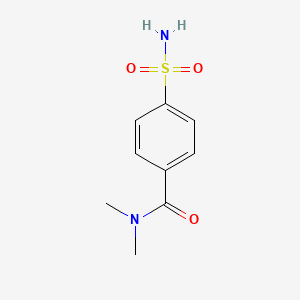 molecular formula C9H12N2O3S B1279333 N,N-二甲基-4-磺酰胺基苯甲酰胺 CAS No. 38576-77-1