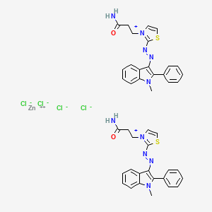 molecular formula C42H40Cl4N10O2S2Zn B12793361 Einecs 256-836-3 CAS No. 50905-71-0