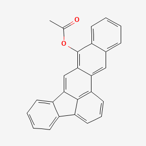 molecular formula C26H16O2 B12793382 Indeno(1,2,3-de)benz(a)anthracen-9-ol, 9-acetate CAS No. 111189-49-2