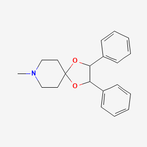 molecular formula C20H23NO2 B12793384 8-Methyl-2,3-diphenyl-1,4-dioxa-8-azaspiro[4.5]decane CAS No. 5457-14-7