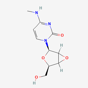 molecular formula C10H13N3O4 B12793404 1-(2,3-Anhydro-beta-D-lyxofuranosyl)-4-methylamino-2-(1H)pyrimidinone CAS No. 114563-61-0