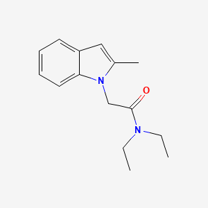 molecular formula C15H20N2O B12793409 1H-Indole-1-acetamide, N,N-diethyl-2-methyl- CAS No. 163629-06-9