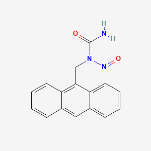 molecular formula C16H13N3O2 B12793412 Urea, (9-anthracenylmethyl)nitroso- CAS No. 106900-24-7