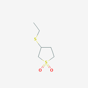 molecular formula C6H12O2S2 B12793436 3-Ethylsulfanylthiolane 1,1-dioxide CAS No. 17200-25-8