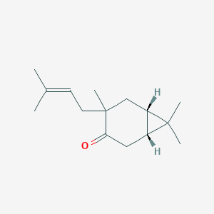 4,7,7-Trimethyl-4-(3-methyl-2-buten-1-yl)bicyclo(4.1.0)heptan-3-one