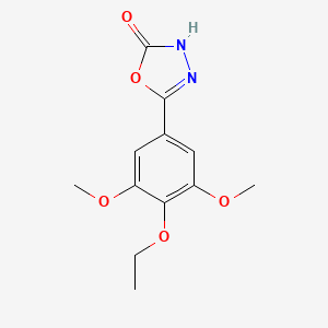 B12793487 5-(4-Ethoxy-3,5-dimethoxyphenyl)-1,3,4-oxadiazol-2(3H)-one CAS No. 63698-54-4