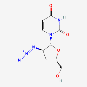 molecular formula C9H11N5O4 B12793514 Uridine, 2'-azido-2',3'-dideoxy- CAS No. 126543-45-1