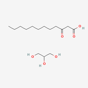 molecular formula C15H30O6 B12793538 Glycerol 3-oxododecanoate CAS No. 128362-26-5