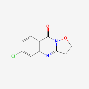 9H-Isoxazolo(3,2-b)quinazolin-9-one, 6-chloro-2,3-dihydro-