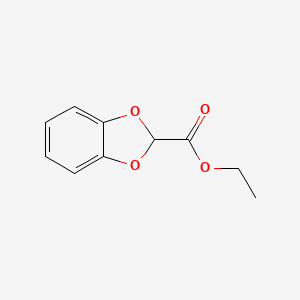 molecular formula C10H10O4 B12793606 Ethyl 1,3-benzodioxole-2-carboxylate CAS No. 831-45-8