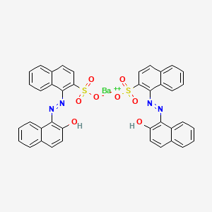 molecular formula C40H26BaN4O8S2 B12793609 barium(2+);1-[(2-hydroxynaphthalen-1-yl)diazenyl]naphthalene-2-sulfonate CAS No. 68189-25-3