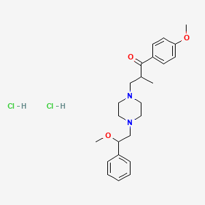 Propiophenone, 4'-methoxy-3-(4-(beta-methoxyphenethyl)-1-piperazinyl)-2-methyl-, dihydrochloride