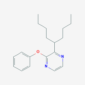 molecular formula C19H26N2O B12793621 2-(Nonan-5-yl)-3-phenoxypyrazine CAS No. 5008-87-7