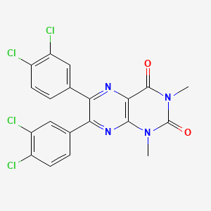 2,4(1H,3H)-Pteridinedione, 6,7-bis(3,4-dichlorophenyl)-1,3-dimethyl-