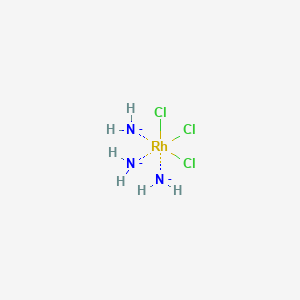 molecular formula Cl3H6N3Rh-3 B12793631 Rhenium ammine chloride CAS No. 21264-82-4